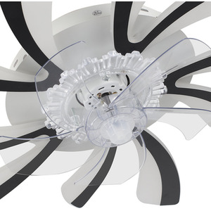 LED Ceiling Fan Light with Butterfly Wing Design - Black by Livingandhome