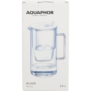 Aquaphor Glass 2.5l Water Filter Jug - White by AQUAPHOR