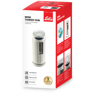 Solis 749 Mini Tower Fan - White - White by Solis