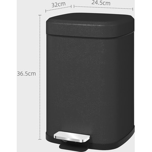 HOMCOM Kitchen Pedal Bin Fingerprint Proof by HOMCOM