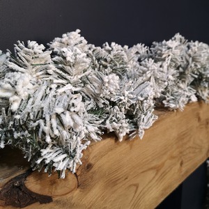 Kaemingk Snowflocked Luxury Christmas Imperial Garland - Green by Samuel Alexander