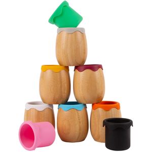 130ml Bamboo Baby Trainer Cup - Beige / 8cm by Tiny Dining