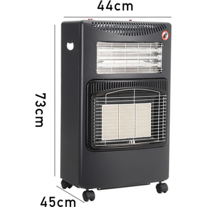 Portable Patio Fast-Heating Gas Heater - Black by Livingandhome