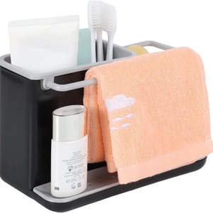 Kitchen Sponge Cloth Holder Sink Caddy Organizer - Black by Livingandhome