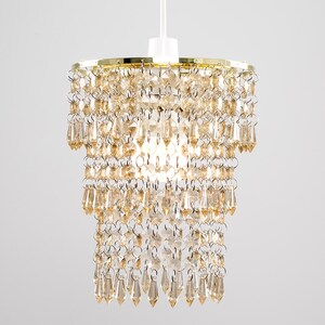 Gold Ceiling Pendant Droplets Shade - Gold by ValueLights