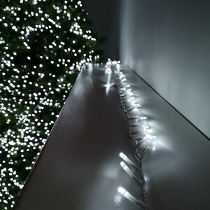 25M Premier Christmas Lights with Timer Clear Cable 1000 Cool White LEDs - Cool White by Samuel Alexander