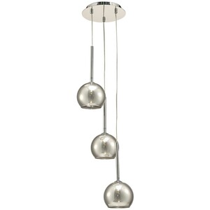 Regina Ceiling Cluster Pendant Cluster G9 Polished Chrome, Smoke Glass - Polished Chrome