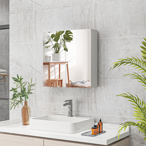 kleankin High Gloss Wall Mounted Bathroom Mirror Cabinet - High gloss by kleankin