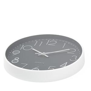 Round Analogue Wall Clock - Grey by OHS
