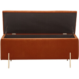 Mystica Ottoman Storage Bench - Russet
