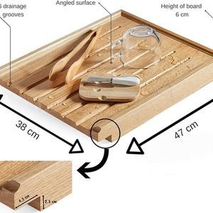 Wooden Draining Board Traditional Belfast Butler Sink - Brown by NOVECRAFTO
