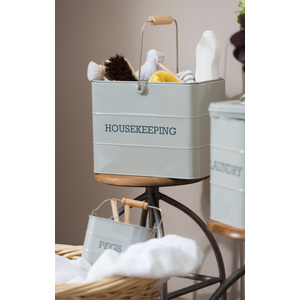 Living Nostalgia French Grey Housekeeping Tin - Grey by KITCHENCRAFT