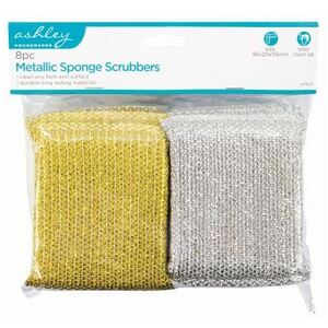 Metallic Scouring Pads - Multi - Pack of 8 - Multi by Ashley