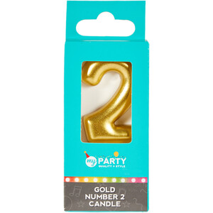 My Party Gold Number Candle by My Party