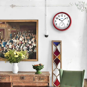 Pololio Wall Clock with Thermometer - Red by Audlee