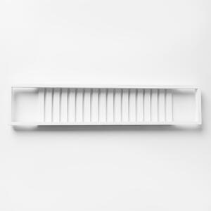 Wooden Natural Bamboo Bath Rack - White by OHS