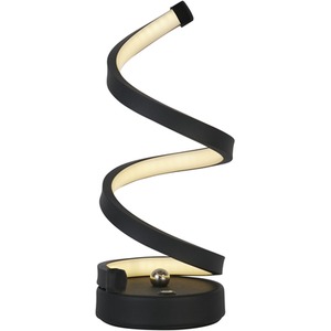 Rechargeable Black Sculptural Led Table Lamp - Black by Lighting Collection