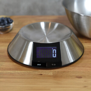 MY Full Stainless Steel Electric Scale with Bowl - Chrome by My Kitchen
