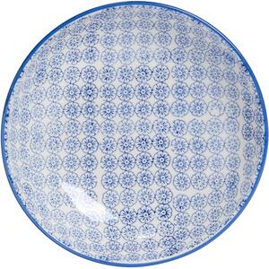 22cm Hand-Printed Pasta Bowl Pack of 6 - Multi by Nicola Spring