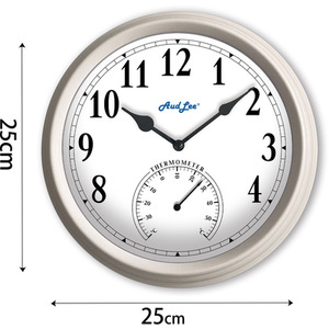 Pololio Wall Clock with Thermometer by Audlee