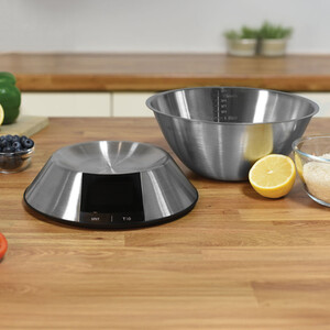 MY Full Stainless Steel Electric Scale with Bowl - Chrome by My Kitchen