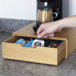 Tassimo Coffee 64 Pod Drawer and Stand - Bamboo by Maison & White