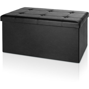 Foldable Home or Office Storage Bench - Black