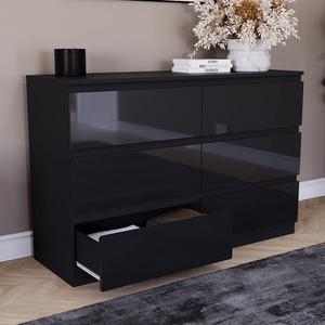 Vida Designs Glinton 3 Piece FSC Certified Bedroom Set - Black by Vida Designs