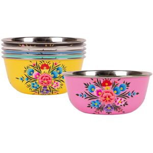 Pansy Picnic Bowls - 16.5cm - Pack of 6 - Raspberry Pansy by Billy Can