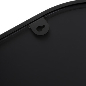 Arch Shaped Metal Frame Explosion-Proof Wall Mirror - Black by Livingandhome