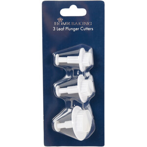 Set of 3 Leaf Shape Cutters - White