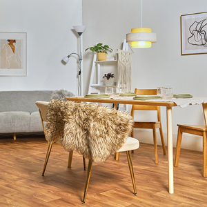 Mustard And Grey Herringbone Modern Ceiling Pendant Light Shade - Yellow by ValueLights