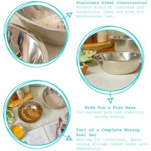 Stainless Steel Mixing Bowl 3pc Set - Silver by Argon Tableware