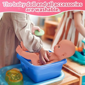 26 Piece Baby Doll with Carry Cot 4 Outfit Sets and Carrying Case - Pink