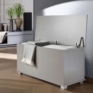 Wooden Storage Box Bedroom Furniture - Grey by Pirlo Plush