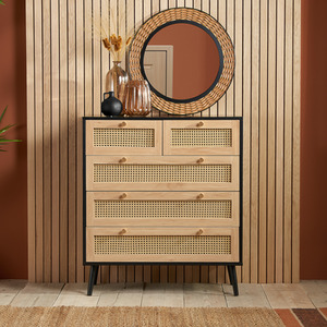 Wooden 4 Piece Furniture Set Wardrobe Chest of Drawers Bedsides Birlea - Black by Birlea