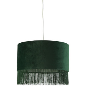 Velvet Fringe Shade - Green by Lighting Collection