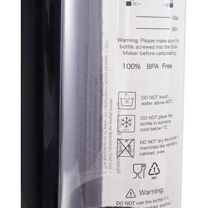 Soda Maker Sparkling Water Maker with 1L Carbonated Bottle - Black by Livingandhome