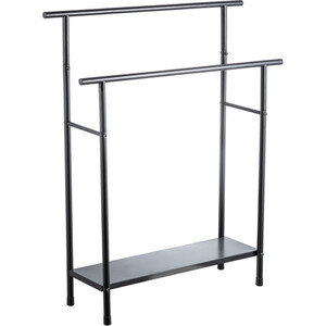Brooklyn 2 Tier Towel Rack Stand - Black