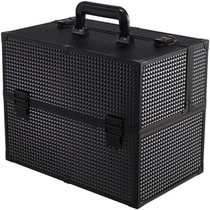 Aluminum Alloy Dual-Opening Cosmetic Organiser - Black / 37cm by komore
