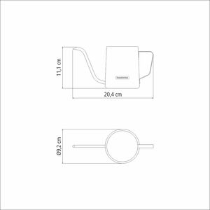 Tramontina Pour Over Kettle Gooseneck (600ml) - Silver by Tramontina
