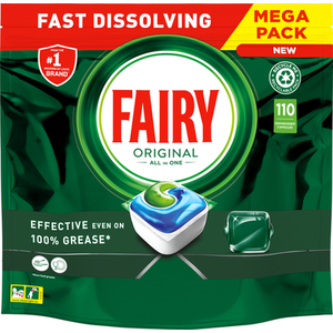 Pack of Fairy All In One Dishwasher Tablets - 110 by Fairy