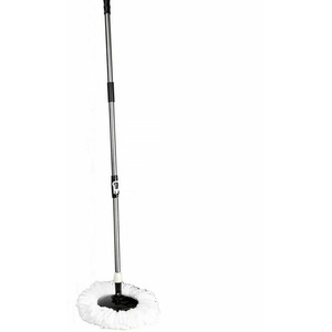 Black Spin Mop And Bucket With 3 Microfibre Heads - Black by Gr8 Home