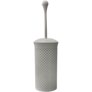 Droplette Design Plastic Lidded Bin - Grey / 1.10kg by JVL