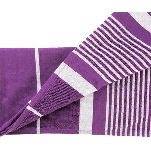 Deluxe Cotton Turkish Bath Towel - Pinstripe - Purple / 2 by Nicola Spring