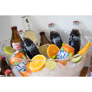 BarCraft Clear Acrylic Large Oval Drinks Pail Cooler, Labelled - Clear by BarCraft