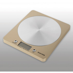 Salter Olympus Disc Electronic Scale - Neutral and Silver by SALTER