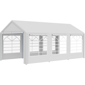 Outsunny Garden Gazebo Marquee (6m x 3m) - Silver by Outsunny