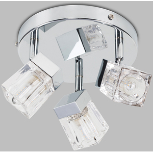 Ritz Ice Cube IP44 Rated 3 Way Adjustable Bathroom Ceiling Spotlight - Polished Chrome by ValueLights