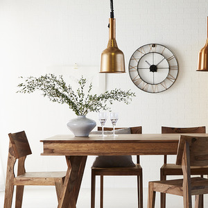 Lincoln Industrial Style Metal Wall Clock - Black by IH Design